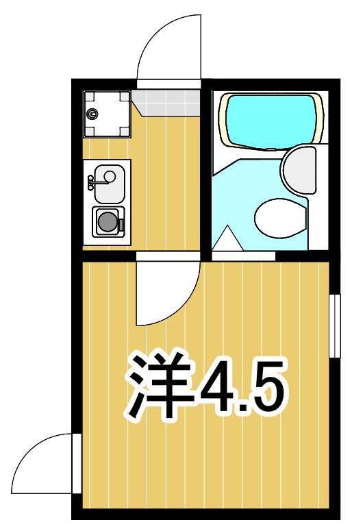 エスポワール亀有(1K/2階)の間取り写真