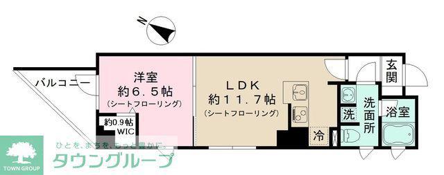 ST.LUKES浜田山(1LDK/3階)の間取り写真
