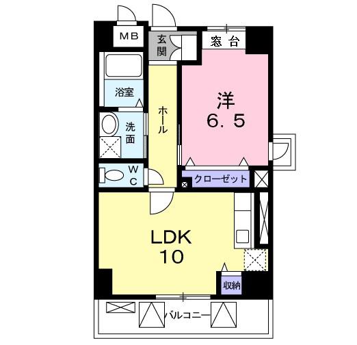 セレッソフィールドⅢ(1LDK/2階)の間取り写真