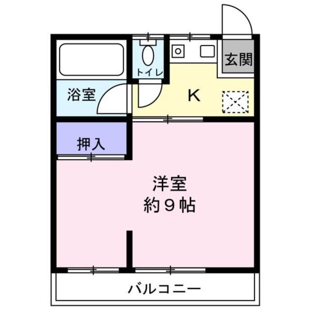 丘の上ハイツ(2K/2階)の間取り写真
