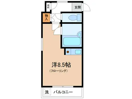 コーポ郷(ワンルーム/5階)の間取り写真