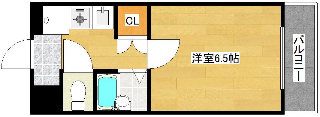 スペックス香椎駅東(1K/4階)の間取り写真
