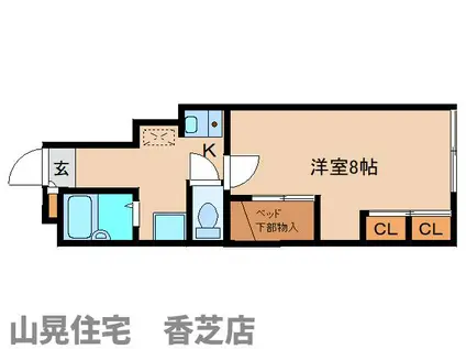 レオパレス21クリオネ(1K/1階)の間取り写真