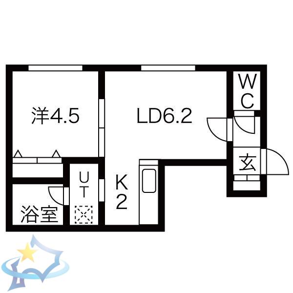 イーストコートIII(1LDK/3階)の間取り写真