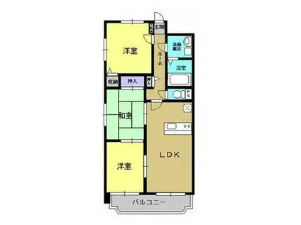 杉村ビル(3LDK/4階)の間取り写真