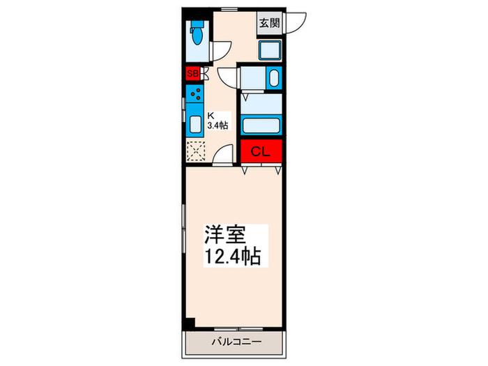 第7田嶋ビル(1K/5階)の間取り写真