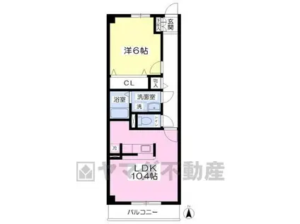 ライラックⅠ(1LDK/1階)の間取り写真