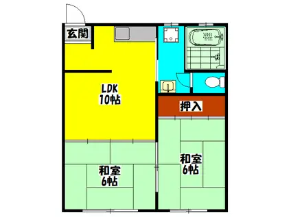 第3GMビル(2LDK/6階)の間取り写真