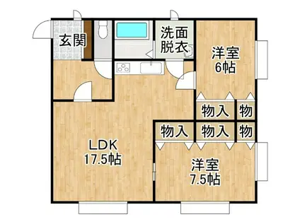 ステイハウスグランド南町(2LDK/2階)の間取り写真