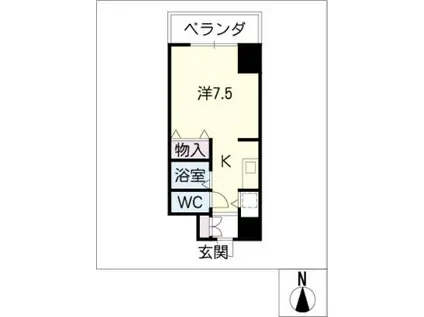 IZM36(ワンルーム/5階)の間取り写真