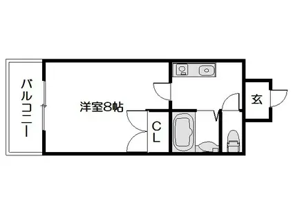 サンヴェール七条(1K/2階)の間取り写真