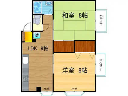 新川マンション(2LDK/2階)の間取り写真