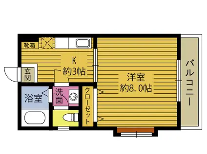 Sティト・ビュー(1K/1階)の間取り写真