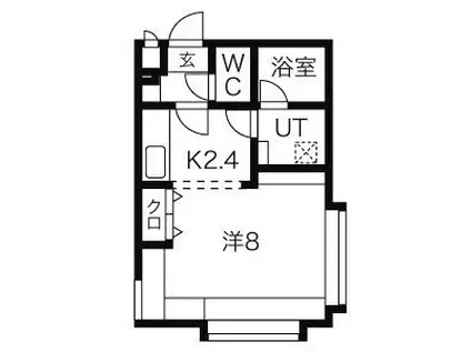 シュヴァルツヴァイス(1K/1階)の間取り写真