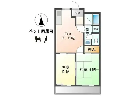 グレイス21(2DK/1階)の間取り写真