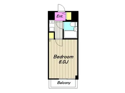 ホーユウコンフォルト相模原II(1K/4階)の間取り写真