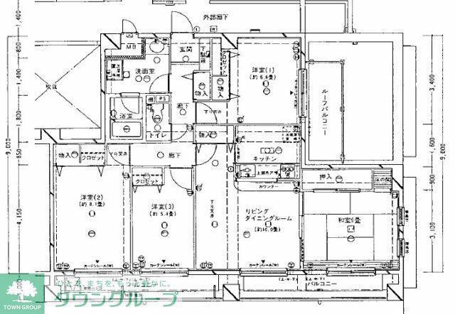 グランドメゾン幕張(4LDK/4階)の間取り写真