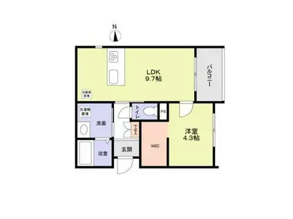 FORESTMAISON堀川御池(1LDK/3階)の間取り写真