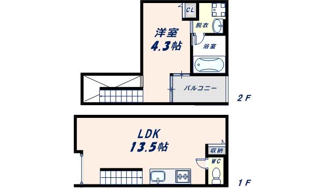 ヴィラパストレール(1LDK/1階)の間取り写真