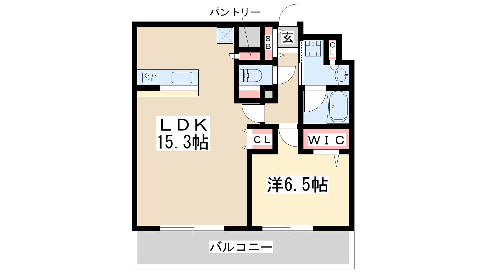 プレサンス東淀川駅前プローシェ(1LDK/15階)の間取り写真