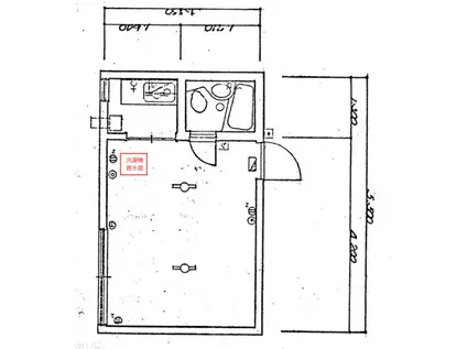 ライオンズマンション浅草公園(1K/6階)の間取り写真