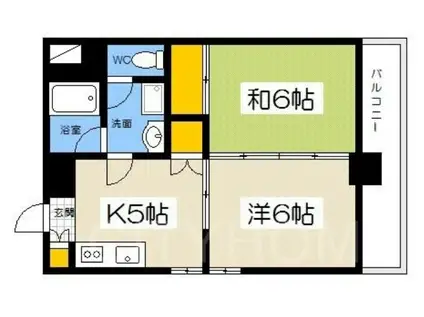 リリーフ中田(2DK/2階)の間取り写真