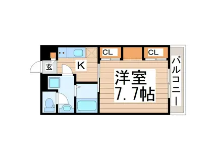 リブリ・ウェルス(1K/1階)の間取り写真