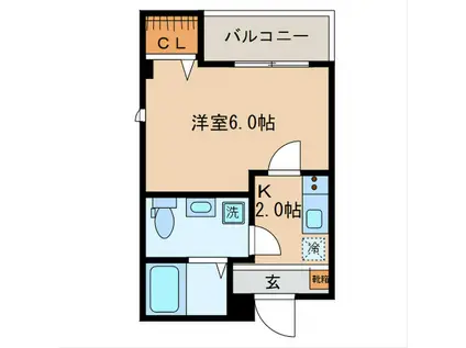 エムズ京急蒲田(1K/2階)の間取り写真