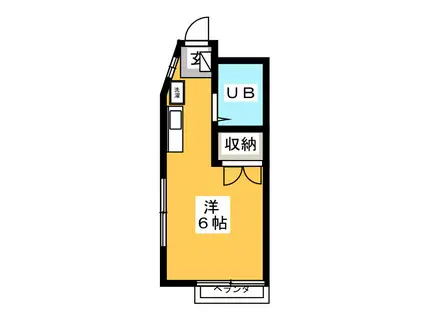 シャトーM(ワンルーム/1階)の間取り写真