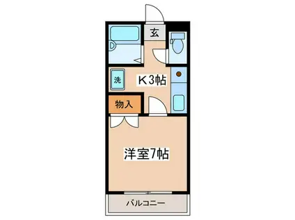 COLLINA VERDE(1K/2階)の間取り写真