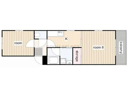 ルミエール千種(2K/3階)の間取り写真