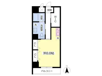 プレイス久留米中央(ワンルーム/7階)の間取り写真