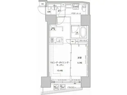 ジェノヴィア東大前グリーンヴェール(1LDK/11階)の間取り写真