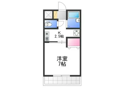 エムス金剛(1K/3階)の間取り写真