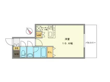 ドメイン東新宿(ワンルーム/3階)の間取り写真