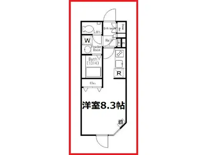 リーガランドセンゴククロス(ワンルーム/2階)の間取り写真