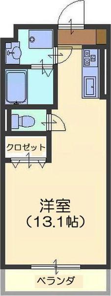 ハイトピア瑞穂(ワンルーム/5階)の間取り写真