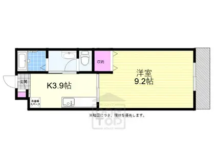 グレイスコート(1K/2階)の間取り写真