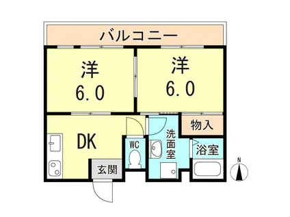 ロイヤルコート山本通(ワンルーム/3階)の間取り写真