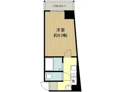 日興パレス小金井(1K/3階)の間取り写真