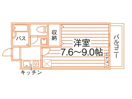 サンコートKOJIKA(1K/3階)の間取り写真