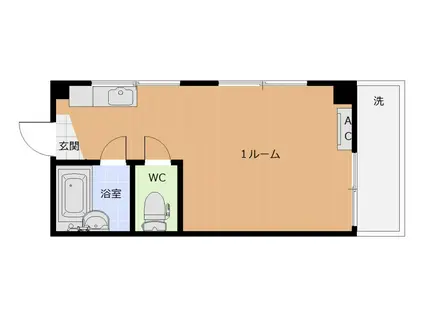 トマトビル(ワンルーム/3階)の間取り写真