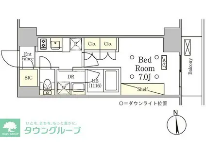 テラス御徒町(1K/12階)の間取り写真