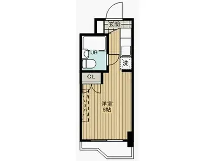 カサ・ロサ聖蹟(1K/3階)の間取り写真