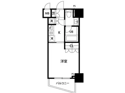 セントラル銀座(1K/9階)の間取り写真