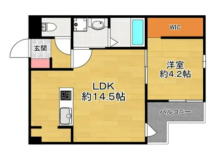 MACHIMOKU KUZUHA(1LDK/3階)の間取り写真