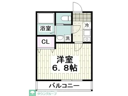 ドミール渋谷(1K/3階)の間取り写真