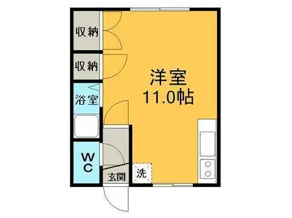 サクラハイツ(ワンルーム/1階)の間取り写真