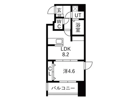 ダイドーメゾン大阪堂島(1LDK/11階)の間取り写真