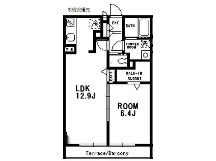 グリーンパーク仲町台(1LDK/2階)の間取り写真